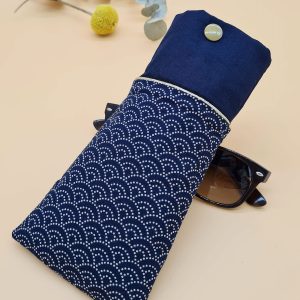 Navy Blue Japanese Eyeglass Case