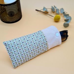 Gold and pink glasses case