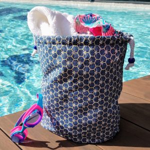 sac de piscine bleu