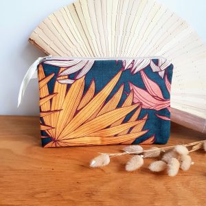 Palm green flat pencil case