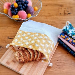 Linen and cotton bread bag