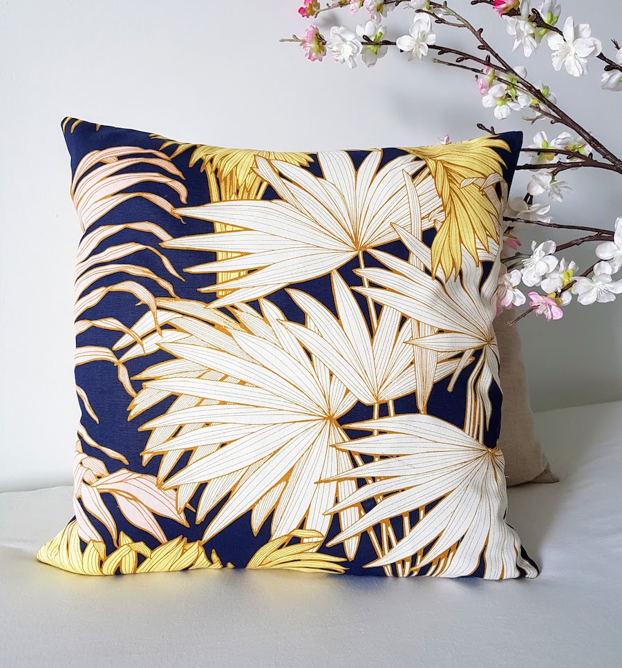 housse de coussin tropicale