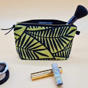 Palm Black Makeup Bag