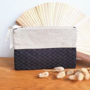 Japanese pouch seigaiha