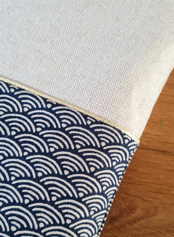 Japanese seigaiha fabric computer cover - Image 2