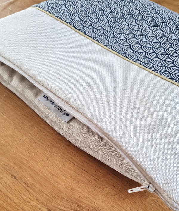 Japanese seigaiha fabric computer cover - Image 3