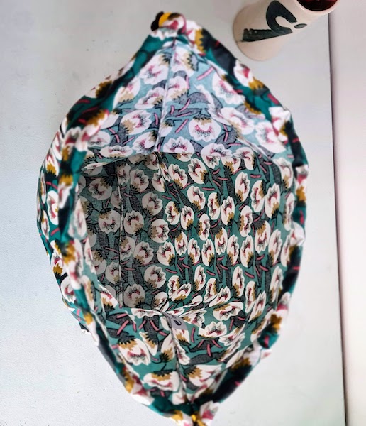 Sac piscine vert fleuri