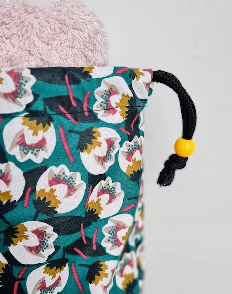 Sac piscine vert fleuri