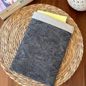 Nami book pouch in japanese fabric