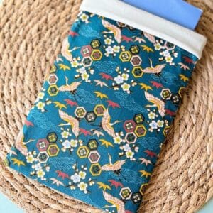 Pochette à livre grue verte